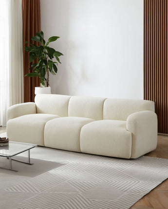 Simone Modern Boucle Sofa in Cream