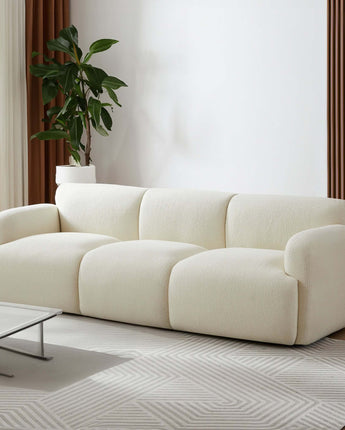 Simone Modern Boucle Sofa in Cream