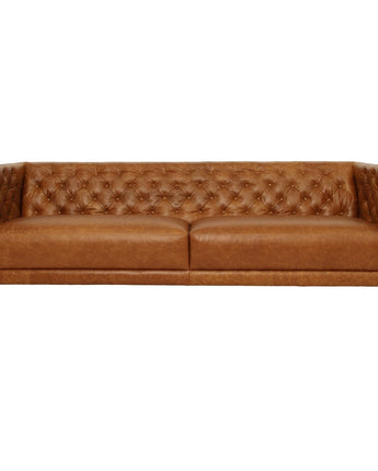 Vermont Waxy Cognac Leather Sofa