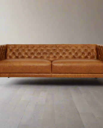 Vermont Waxy Cognac Leather Sofa