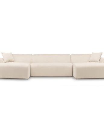 Mar U-Shape Corner Sofa - Cream Corduroy