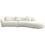 White Japandi Sectional Sofa