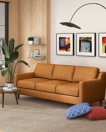 Cooper Leather sofa in a living room