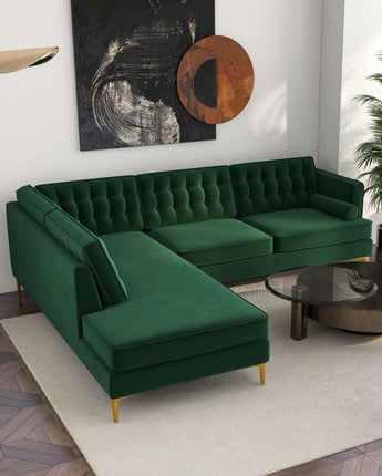 Brooke Mid-Century Modern Sectional Sofa