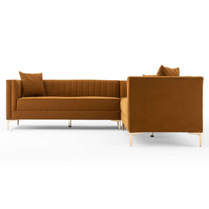 Kenda corner sofa in brown
