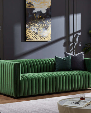 Dominic Sofa - Green Velvet | Ashcroft Furniture | Houston TX | The Best Drop shipping Supplier in the USA